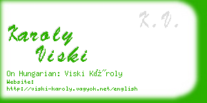 karoly viski business card